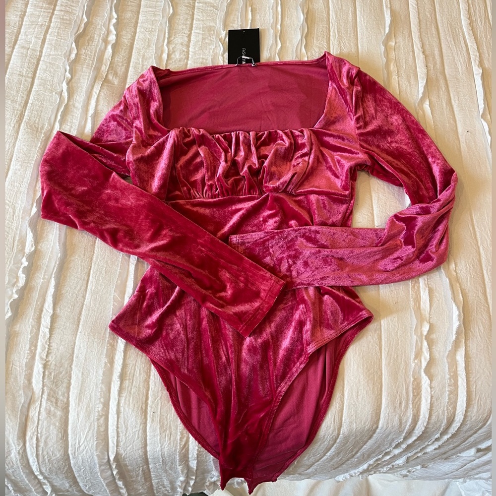 Pink long Sleeve Body Suit